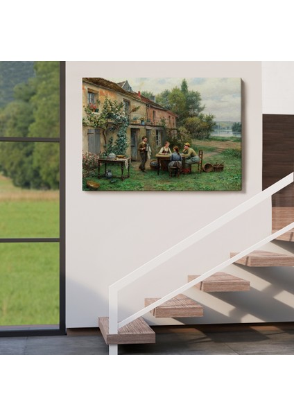 Bahçede Kahve Keyfi 19, Yüzyıl Tablosu-6529