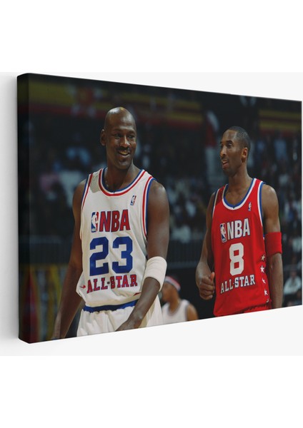 Michael Jordan Ve Kobe Bryant Kanvas Tablo-5153