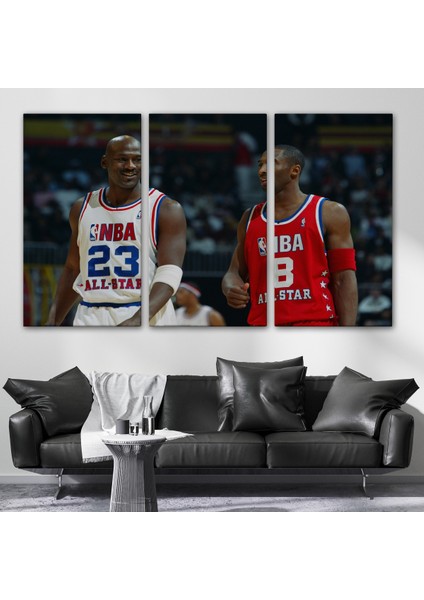 Michael Jordan Ve Kobe Bryant Kanvas Tablo-5153