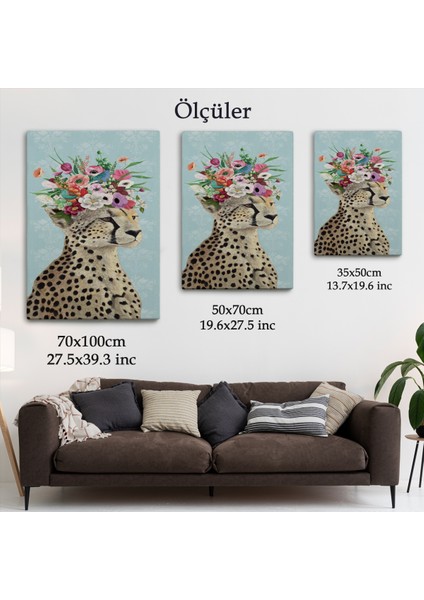 Çiçek Taçlı Sosyetik Çita Tablosu, Kokoş Çıta-6212