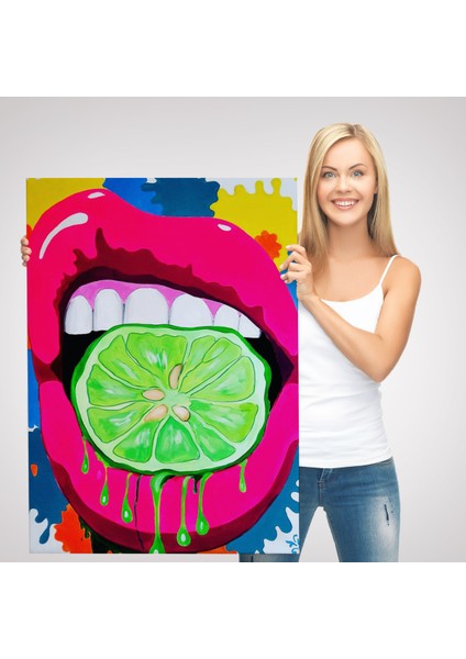 Pop Art, Sokak Sanatı Renkli Dekoratif Duvar Tablosu-6127