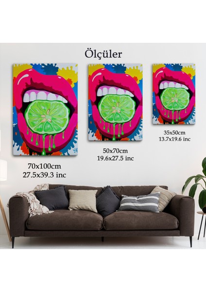 Pop Art, Sokak Sanatı Renkli Dekoratif Duvar Tablosu-6127