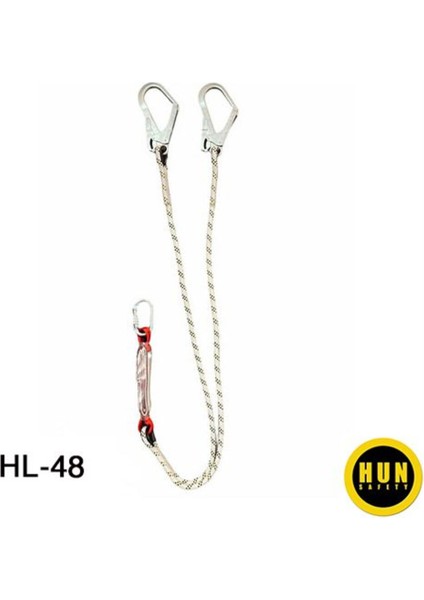 Şok Emicili Çelik Kanca Karabinalı Çift Bacaklı Lanyard Hl-48