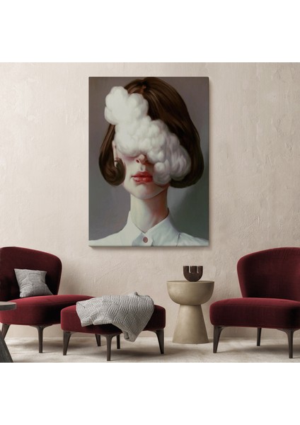 Modern Gerçeküstü Kadın Sanatı Kanvas Tablo, Pop Art Kanvastablo SANATI-5212