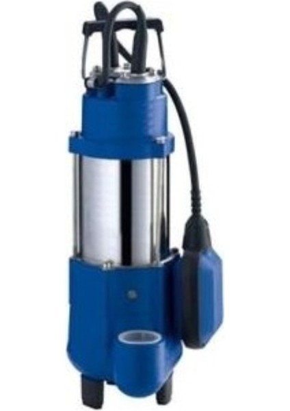 WQDR19-10-1.5 2 Hp Flatörlü Açık Vortex Fanlı Temiz Kirli Atık Su Dalgıç Drenaj Pompası