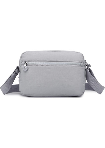 Krinkıl Kumaş Kadın Postacı Çantası BC 3166 - Açık Gri modelleri