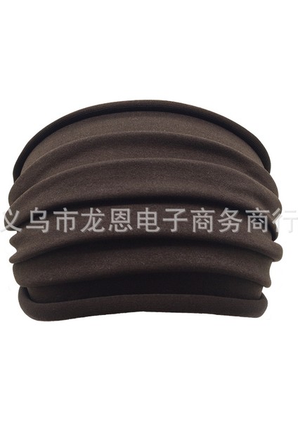 Bayanlar Ruffled Kafa Bandı Moda Anne Ekstra Geniş Kafa Bandı Düz ​​renk Streç Bandana Spor Kafa Bandı Ter Emici (Yurt Dışından)