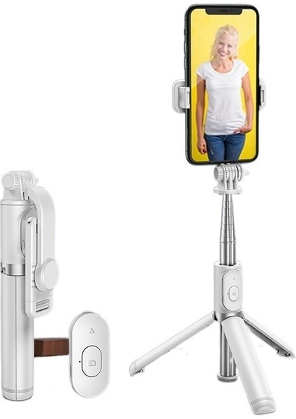 Dolgu Işık Mini El ile Cep Telefonu Bluetooth Özçekim Çubuğu Uzantısı (Yurt Dışından)