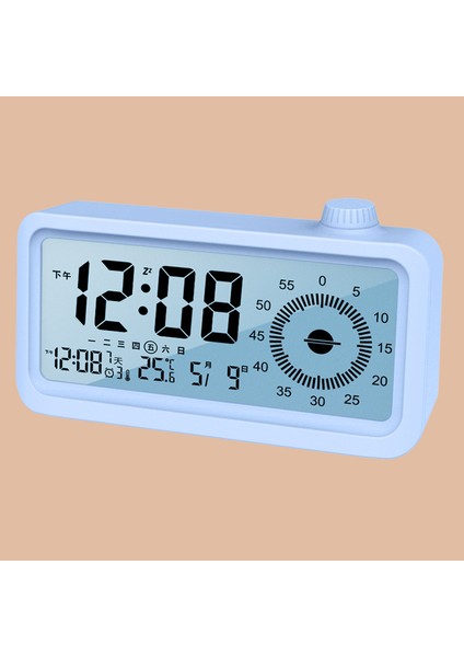 Görsel Zamanlayıcı Çalar Saat Üç Set Alarm Zili Işıklı Çift Ekran Geri Sayım Sayacı (Yurt Dışından)