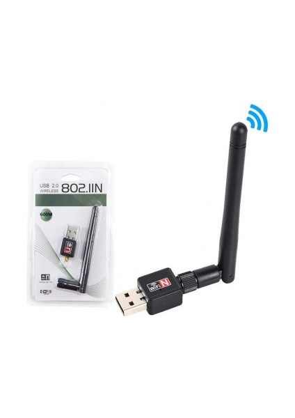 600 Lük Wireless USB 2.0 Wireless Adaptör USB Wifi Adaptör 600 Mbps Wi-Fi Adaptör