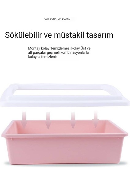Evcil Hayvan Malzemeleri Kuma, Kokuya ve Sıçramaya Dayanıklı Küçük Açık Kedi Tuvaleti Büyük Boy Yarı Tamamen Kapalı Kedi Kumu Kutusu (Yurt Dışından)