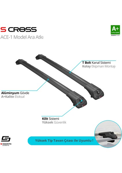 Ford Connect 2014 Üzeri Ace-1 Model Siyah Ara Atkı