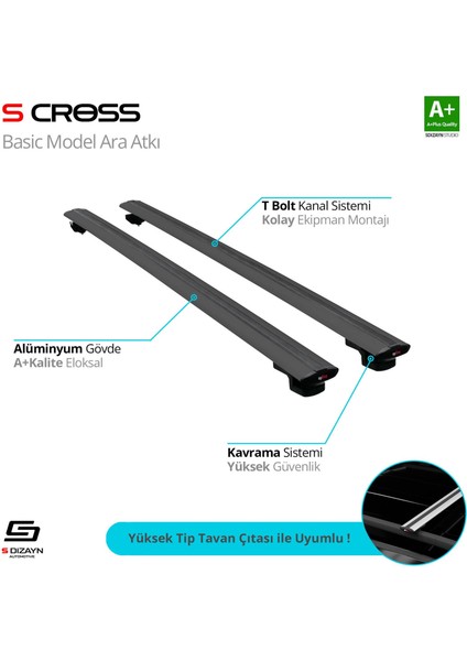 Mercedes Gls-Class (X167) 2020 Üzeri Basic Model Siyah Ara Atkı