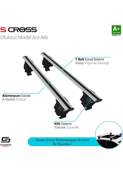 Nissan Qashqai (J11) 2014-2017 Oluksuz Model Gri Ara Atkı