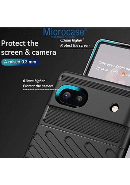 Google Pixel 8 Thunder Serisi Darbeye Dayanıklı Silikon Kılıf - Siyah AL3421 modelleri