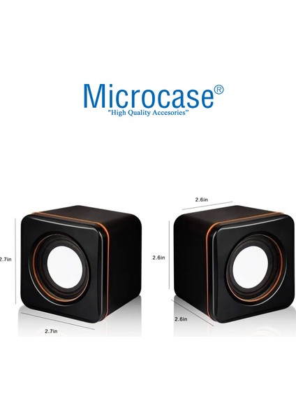 Multimedya 1+1 Mini Pc Hoparlör 2.0 USB Speaker - AL4095