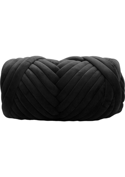 Kalın Iplik Örgü Kol Örgü Yumuşak Iplik 250G Dıy Halı Yapımı Kazak Siyah (Yurt Dışından)