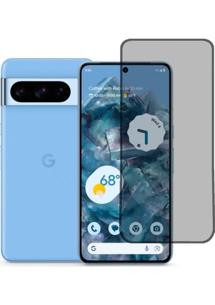 Google Pixel 8 Pro Tam Kaplayan Çerçeveli Mat Cam Koruma - AL3124