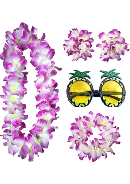 Hawaiian Kolye Kostüm Seti Plaj Yetişkinler Için Cosplay Luau Etkinlik Aksesuarı Menekşe (Yurt Dışından) fiyatları