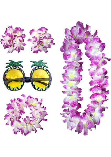 Hawaiian Kolye Kostüm Seti Plaj Yetişkinler Için Cosplay Luau Etkinlik Aksesuarı Menekşe (Yurt Dışından) indirimleri
