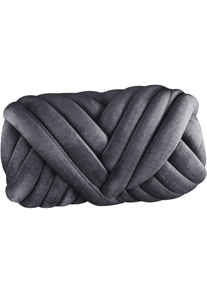 1 kg Kadife Tıknaz Iplik Kol Örgü Tığ Yumuşak Dıy Jumbo Boru Şeklindeki Iplik Derin Gri Için (Yurt Dışından) fırsatları