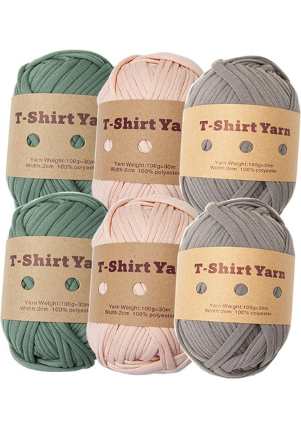 Halı Yapımı Için 6 T Shirt Dokuma Ipliği Sepet C (Yurt Dışından)