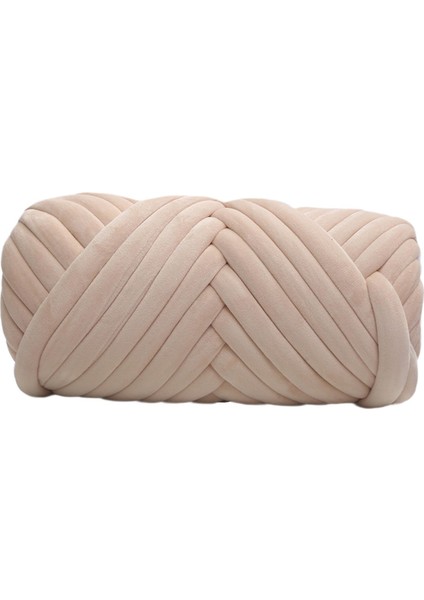 1kg Kadife Tıknaz Iplik Kol Örgü Tığ Işi Yumuşak Dıy Jumbo Boru Şeklindeki Iplik Bej (Yurt Dışından) fiyatları