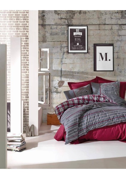 Masculine Ranforce Çift Kişilik Nevresim Takimi Jonas