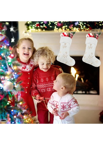 Peluş Kar Tanesi Noel Çorap Noel Hediyesi Çorap Çocuk Çorap (Yurt Dışından) modelleri