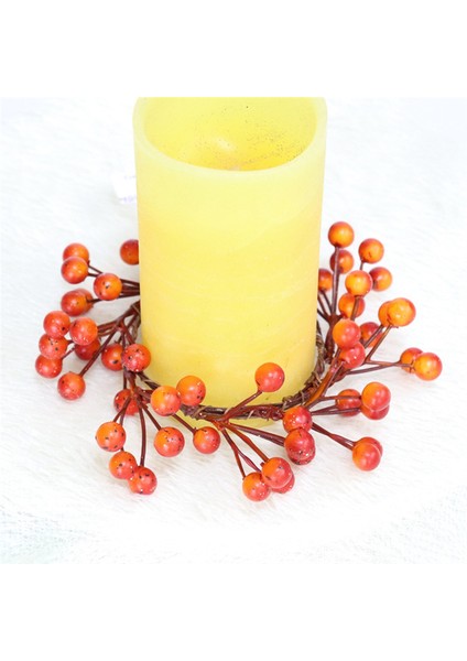 Adet Noel Mum Yüzükleri Yapay Berry Mum Yüzükleri (Yurt Dışından) indirimleri