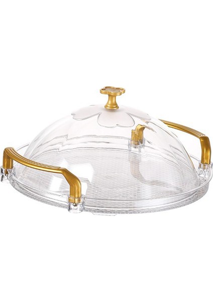 Ev Eğlencesi Için Kapaklı Saplı Yuvarlak Servis Tepsisi Kek Standı M (Yurt Dışından)