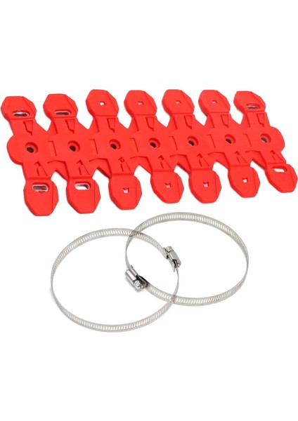 Motosiklet Egzoz Koruyucu Evrensel Motosiklet Aksesuarı Kırmızı (Yurt Dışından)