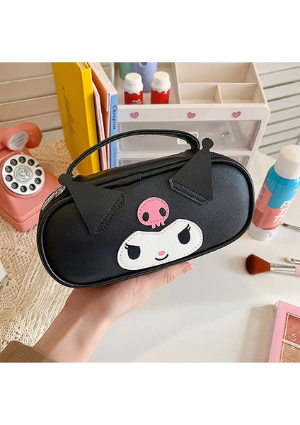 Sanrio Kuromi Melody Büyük Kapasiteli El Yapımı Pu Deri Kırtasiye (Yurt Dışından)