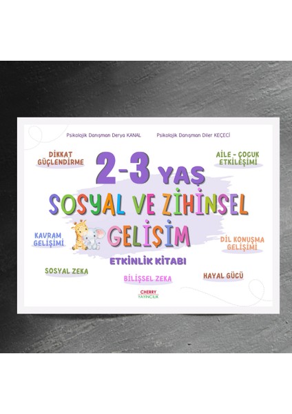 2-3 Yaş Sosyal ve Zihinsel Gelişim Etkinlik Kitabı- Bilişsel ve Sosyal Zeka Gelişimi Odaklı