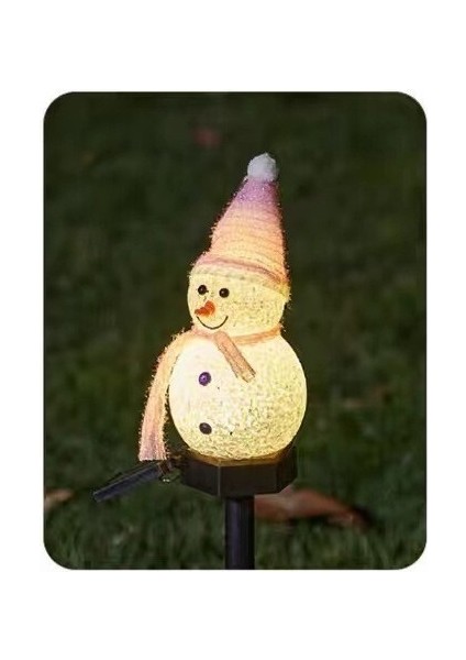 Güneş Zemin Kardan Adam Noel Dekorasyonu Avlu Bahçe Sahne Düzeni Işık Açık Hava Su Geçirmez Fener (Yurt Dışından)