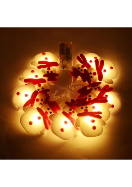 3 Metre Peluş Kukla Kardan Adam Işık Dize LED Noel Baba Kafası Geyik Tatil Dekorasyon Işık Yaratıcı Küçük Fener (Yurt Dışından)