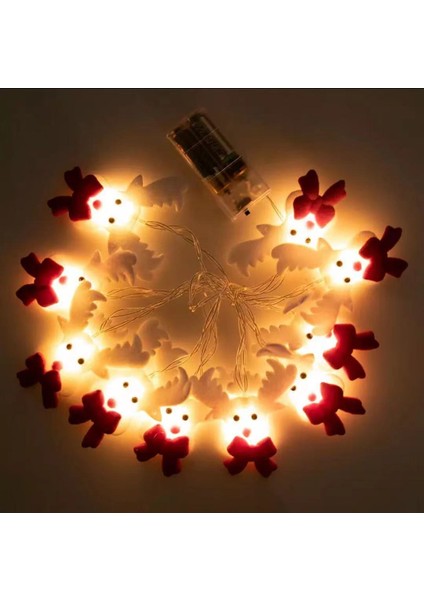 3 Metre Peluş Kukla Kardan Adam Işık Dize LED Noel Baba Kafası Geyik Tatil Dekorasyon Işık Yaratıcı Küçük Fener (Yurt Dışından)
