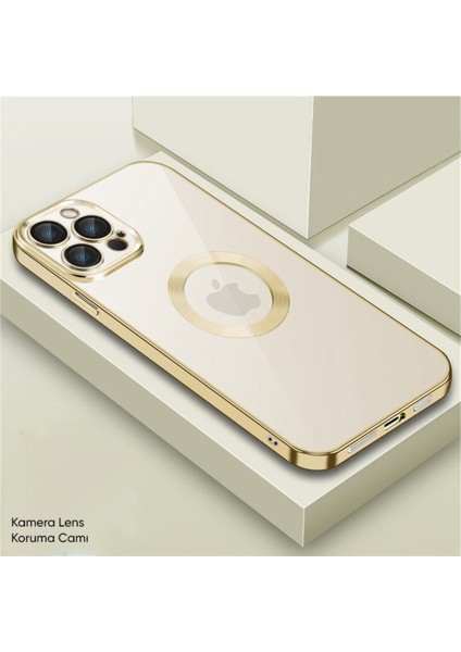 Apple iPhone 13 Pro Max Uyumlu Kılıf Glint Silikon Kılıf Gold