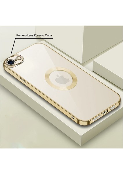 Apple iPhone 8 Uyumlu Kılıf Glint Silikon Kılıf Gold