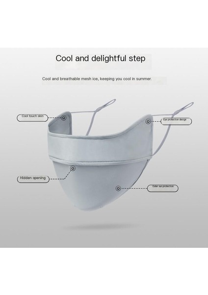 Orijinal Iplik Güneş Kremi Maskesi Kadın Naylon Yaz Uv Koruma Allık Degrade Nefes Güneşlik Göz Köşesi Buz Ipek Maskesi (Yurt Dışından)