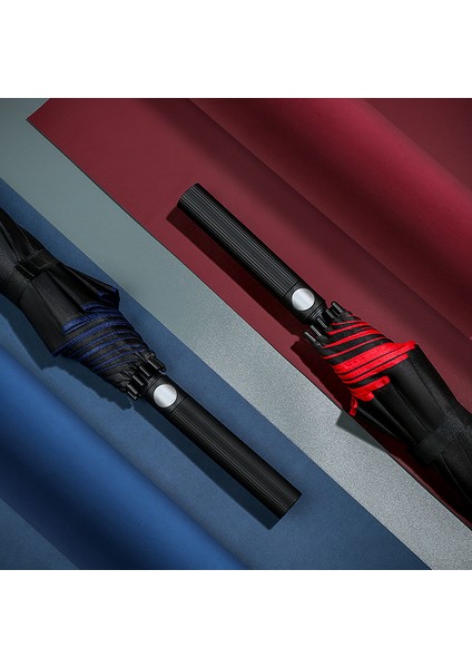 Şemsiye Uzun Saplı Şemsiye Tam Fiber Golf Şemsiyesi Iş Otomatik 10 Kemik Şemsiye (Yurt Dışından)