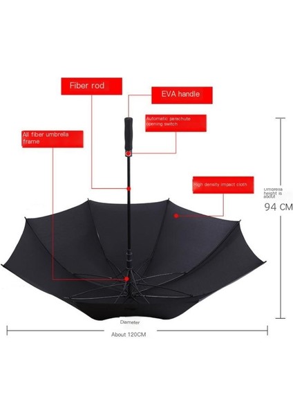Şemsiye Uzun Saplı Şemsiye Tam Fiber Golf Şemsiyesi Iş Otomatik 10 Kemik Şemsiye (Yurt Dışından) modelleri