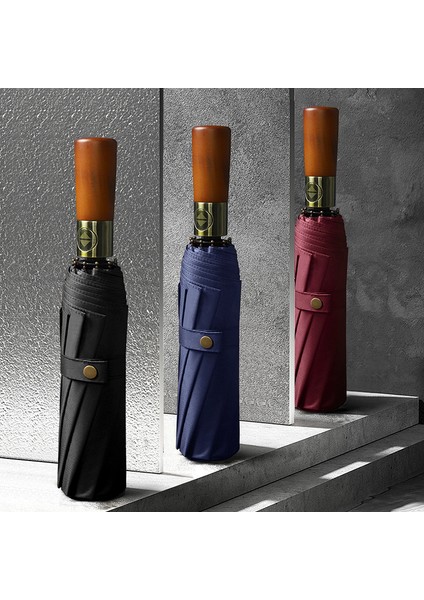 Otomatik Şemsiye Kütük Saplı Güneşli Şemsiye Erkek Iş Katlanır Şemsiye (Yurt Dışından) fiyatları