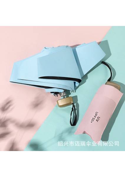 Düz Beş Katlı Şemsiye Ultra Hafif Güneş Kremi Güneşlik Güneş Şemsiyesi Kadın Mini Cep Şemsiyesi Vinil Katlanır Güneşli Şemsiye (Yurt Dışından) fırsatları