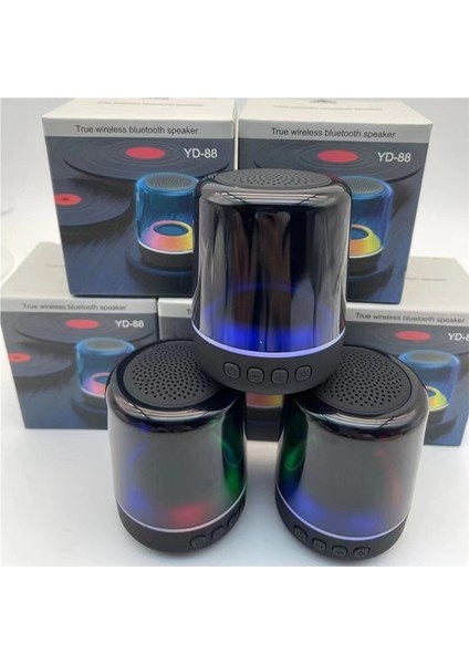Taşınabilir Açık Tws Renkli Bluetooth Hoparlör Araba Renkli Atmosfer Işığı Bluetooth Hoparlör (Yurt Dışından)