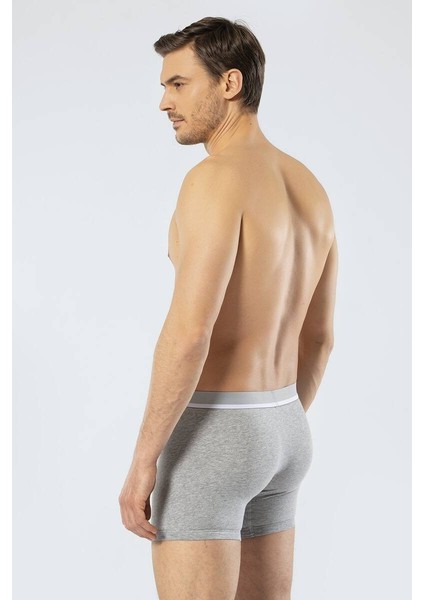 Erkek Düğmeli Boxer Gri
