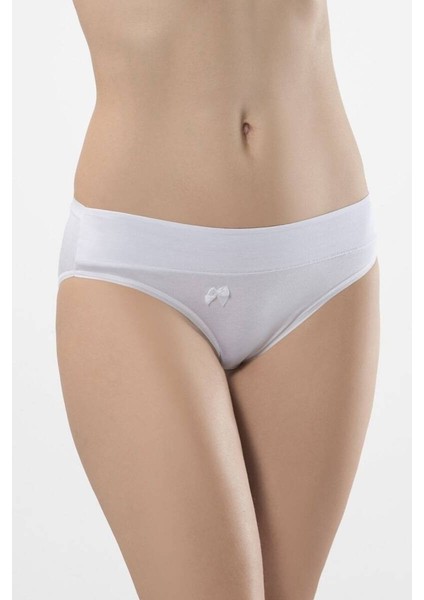 Kadın Beli Lastikli Likralı 2li Pamuklu Bikini Külot