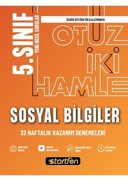 5. Sınıf Sosyal Bilgiler 32 Hamle Haftalık Kazanım Denemeleri