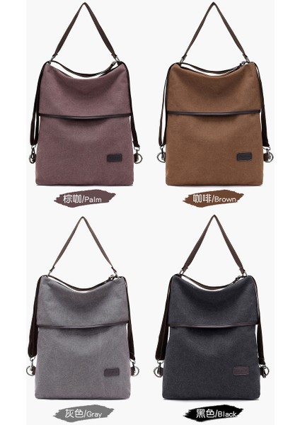 Yj Kadınlar Için Yeni Gündelik Kanvas Çanta, Büyük Kapasiteli Omuz Çapraz Çanta, Kore Tarzı Moda Çok Fonksiyonlu Sırt Çantası (Yurt Dışından) modelleri