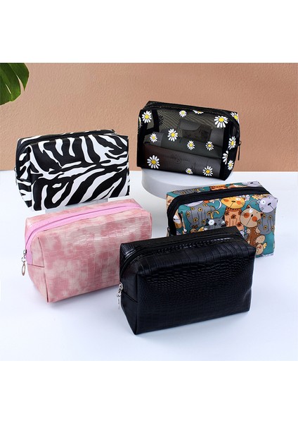 Yj Bayanlar Kozmetik Çantası Basit Taş Desenli Kompakt Saklama Çantası (Yurt Dışından) fiyatları
